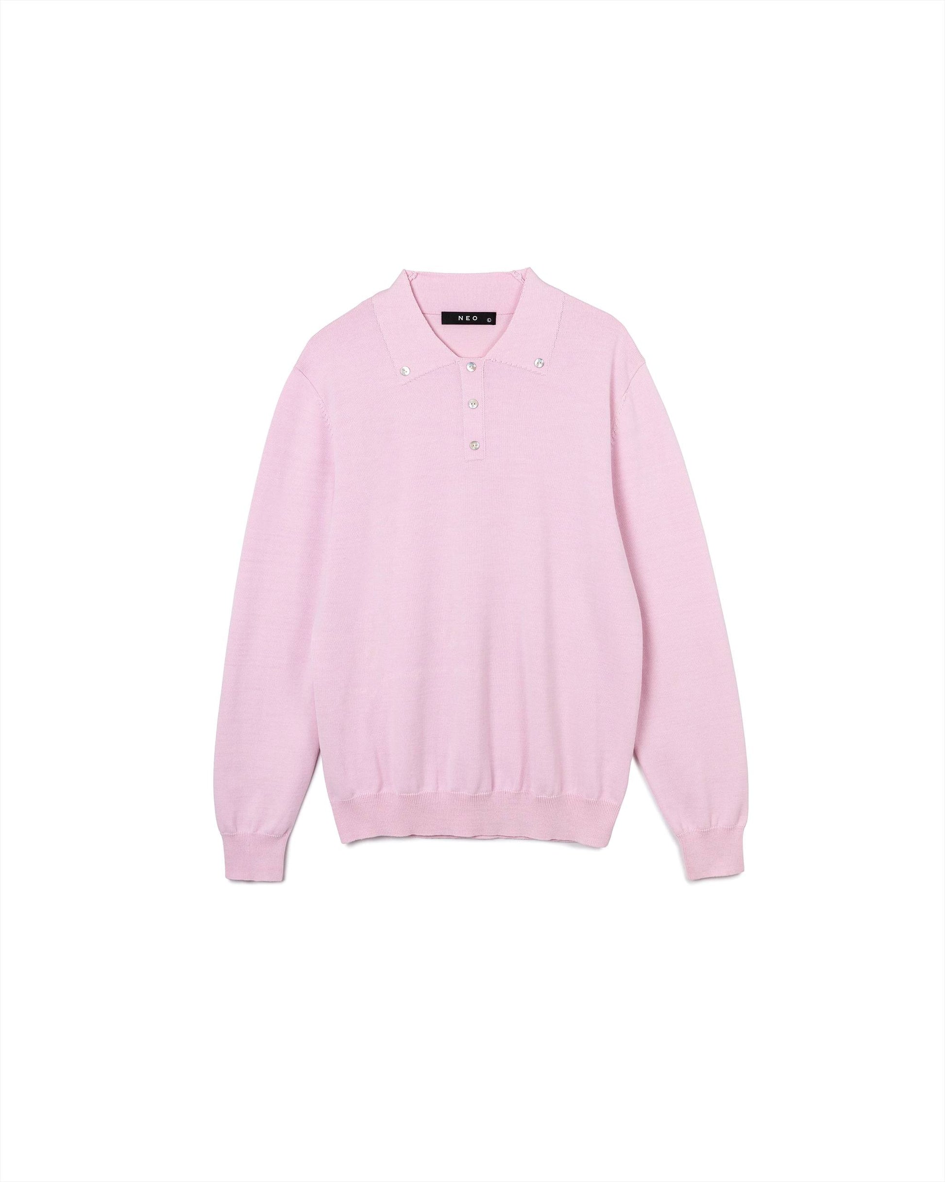 Knit Button Polo Sweater