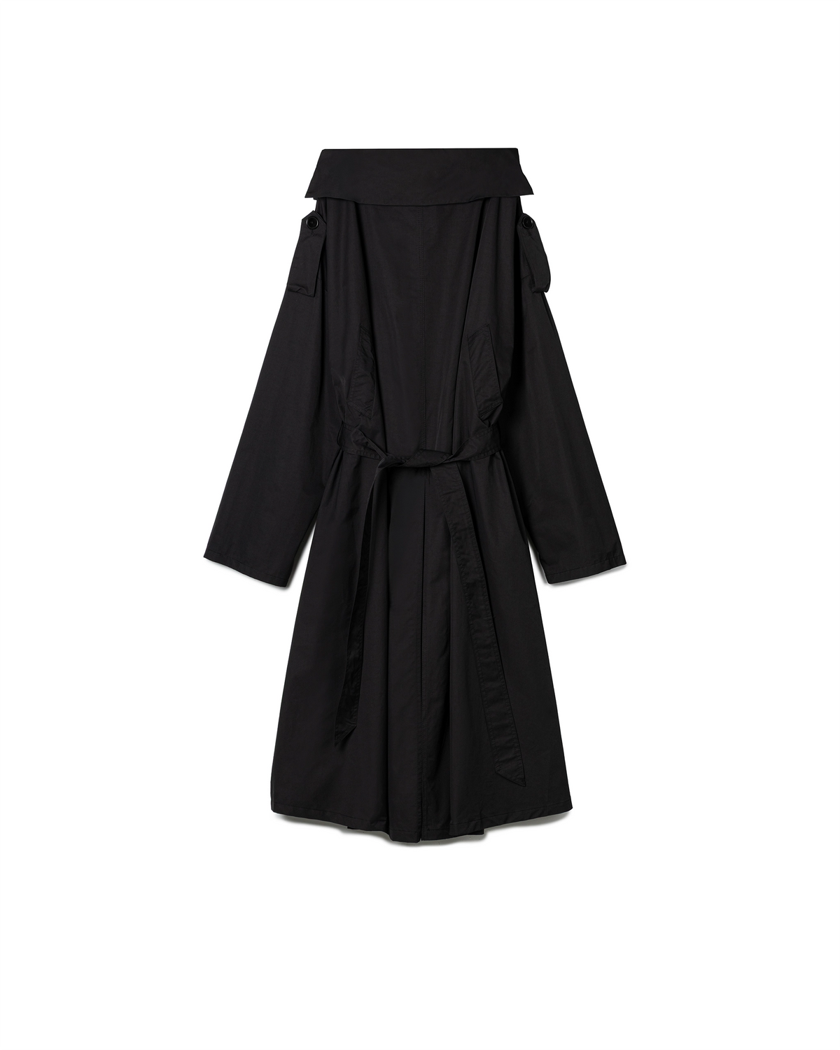 Off-Shoulder Trench Coat Dress