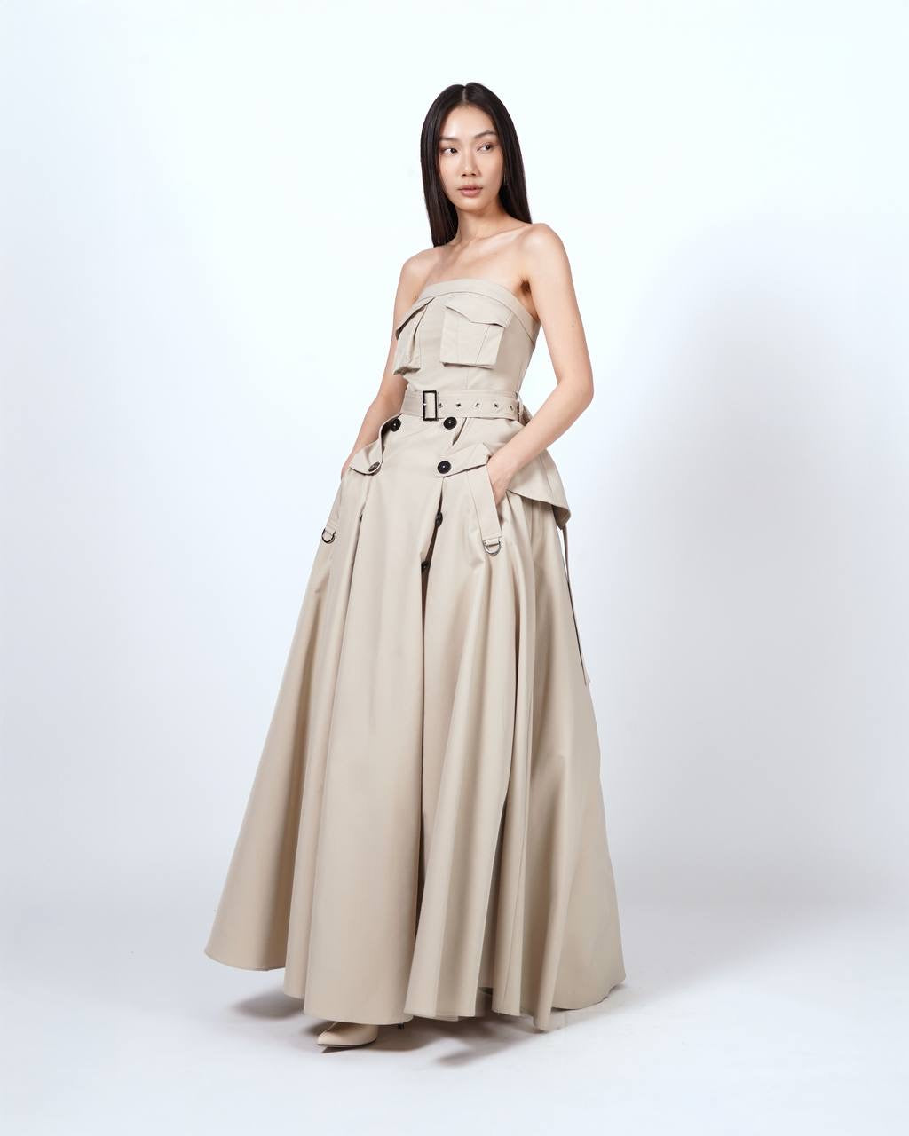 Double-Breasted Trench Dress