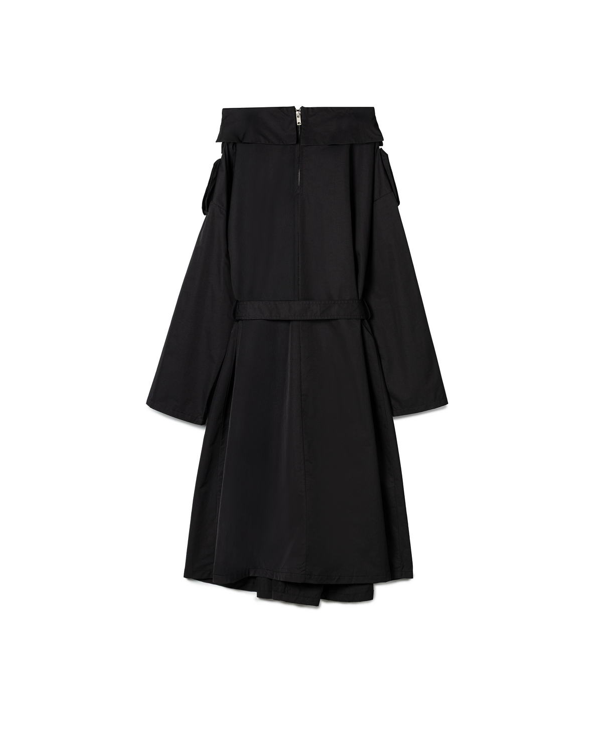 Off-Shoulder Trench Coat Dress