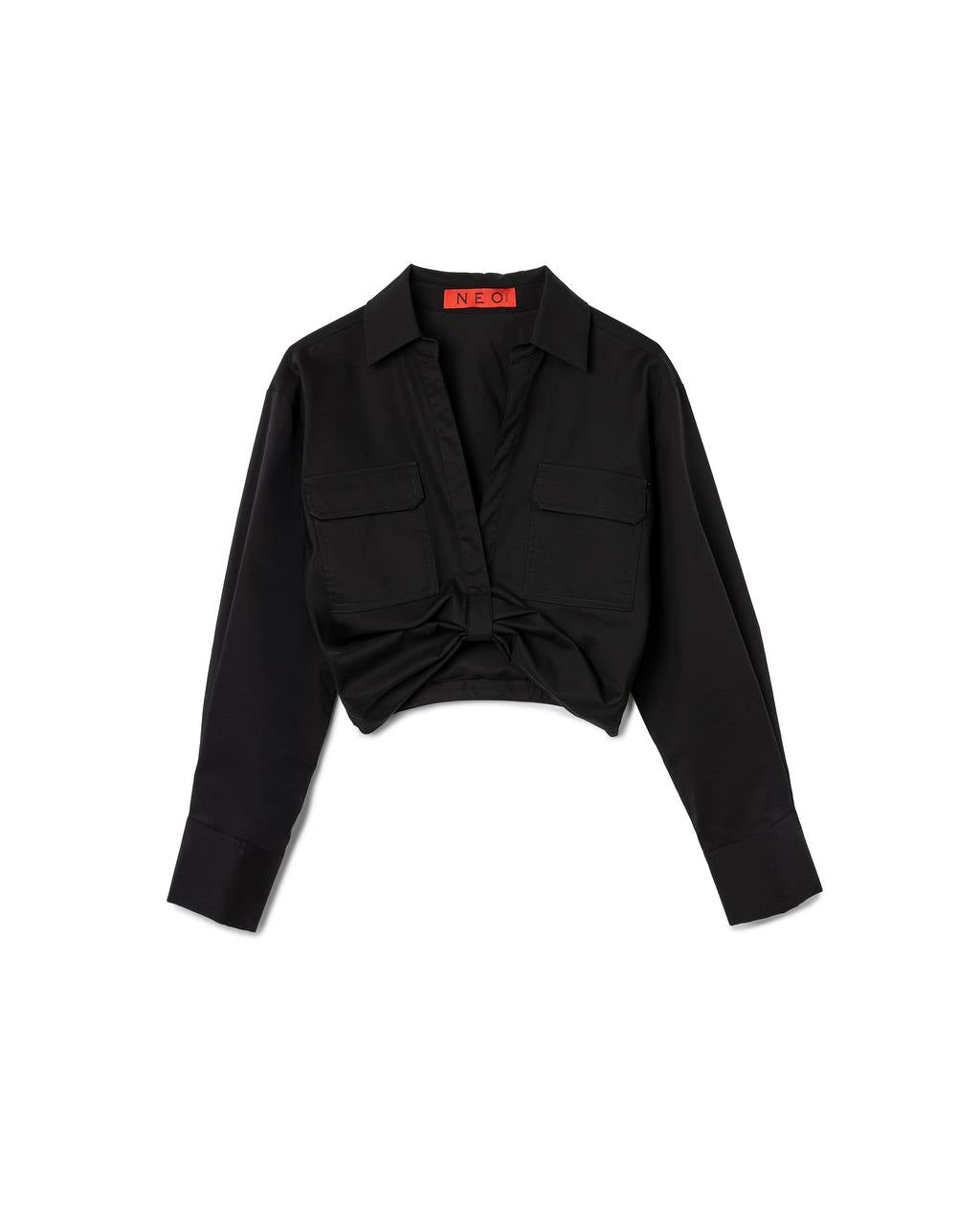 VOL.3_CH.1 Knot Cropped Shirt