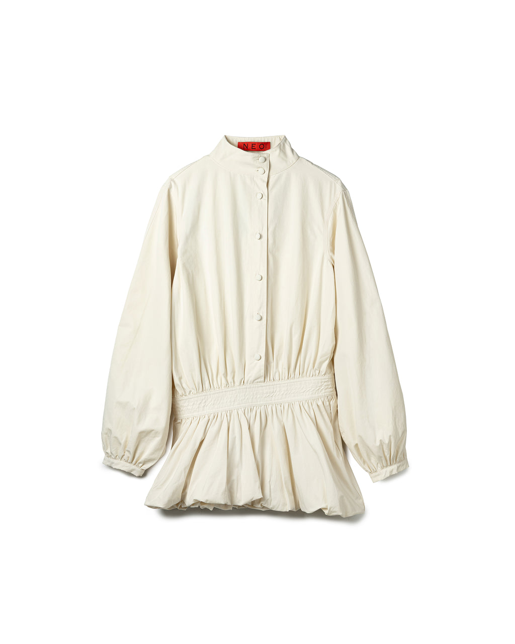 Vol.3 Ch.2 Sculptural Smocked-Waist Blouse (PolkaDot)