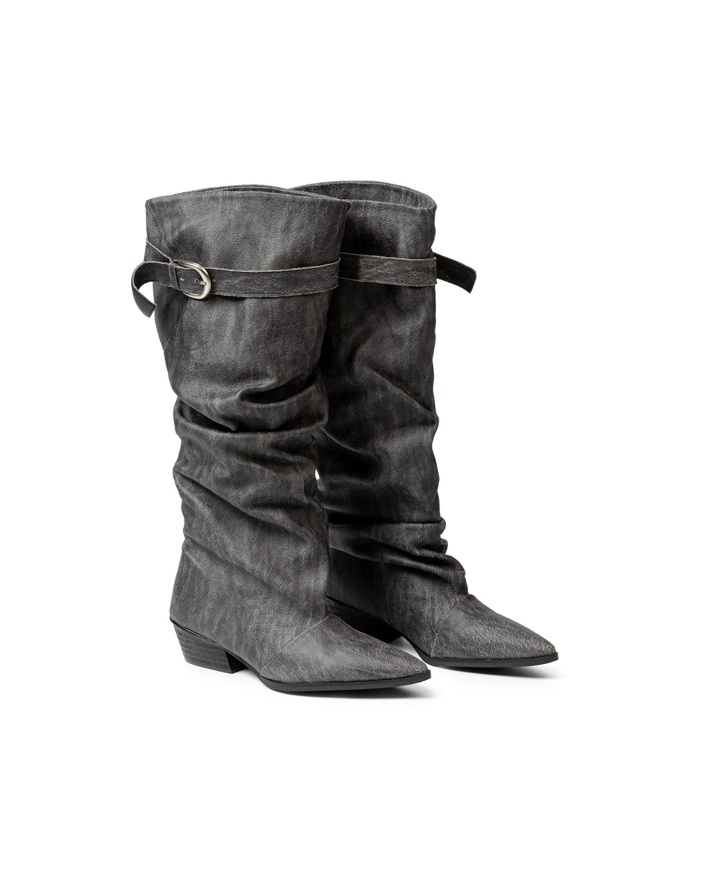 Minimalist Slouched Suede Boots