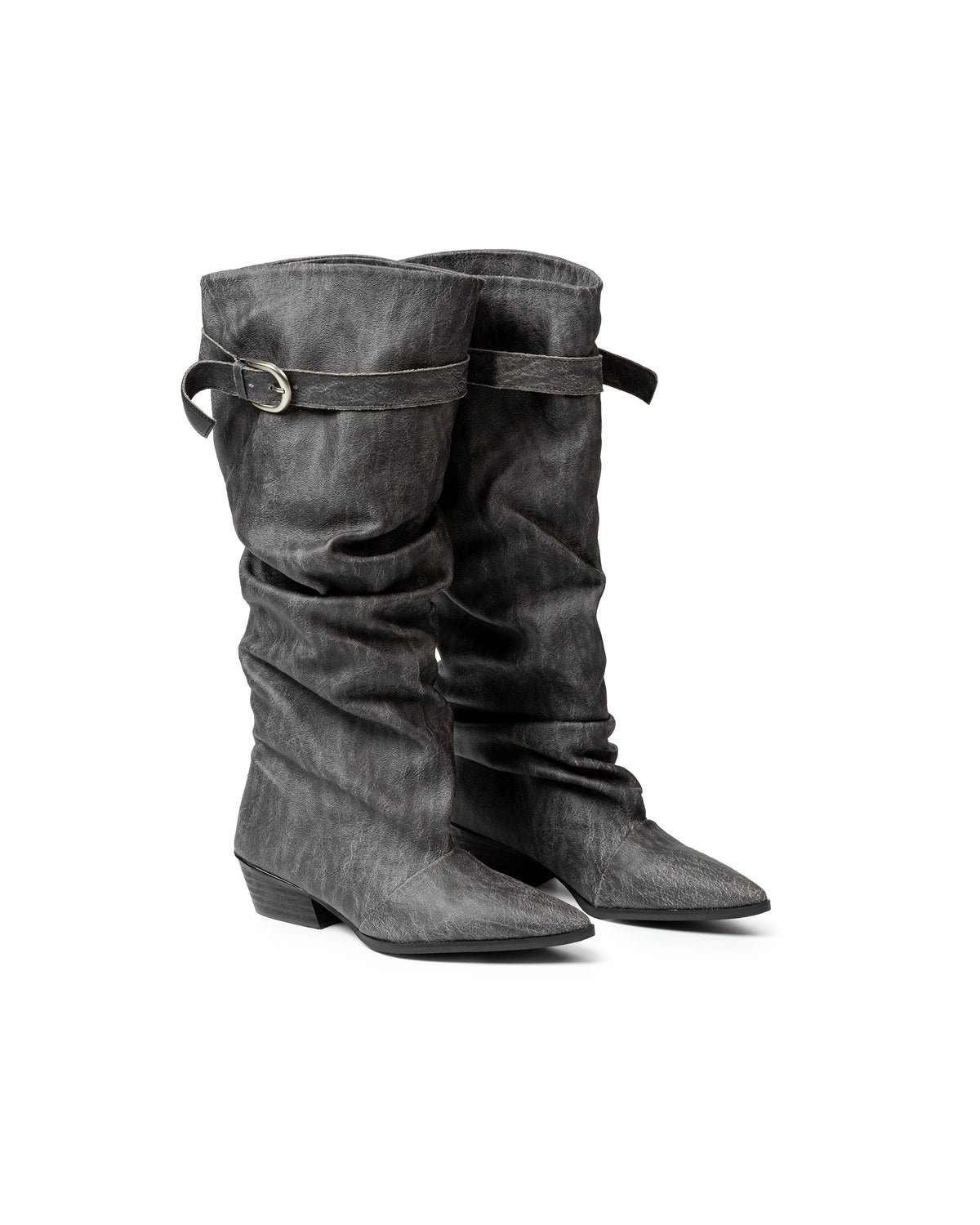 Minimalist Slouched Suede Boots