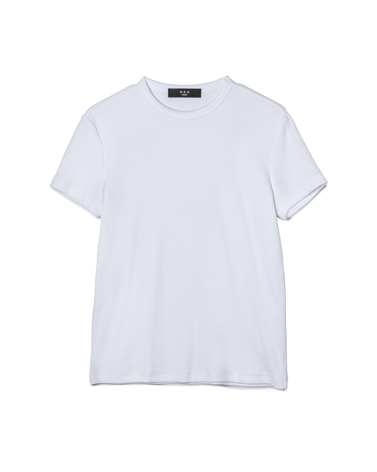 Ribbed Crew-Neck Knit Top