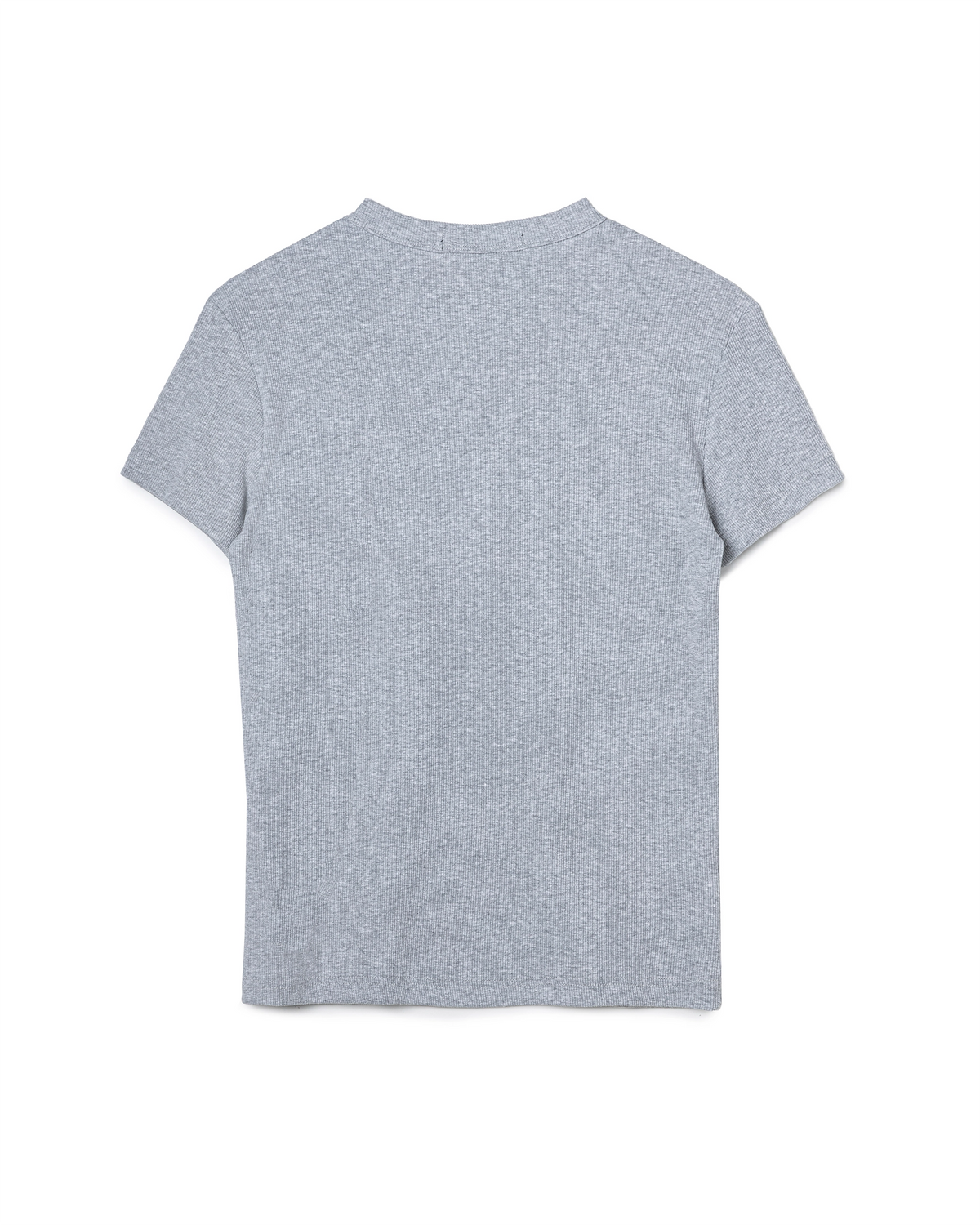 Ribbed Crew-Neck Knit Top