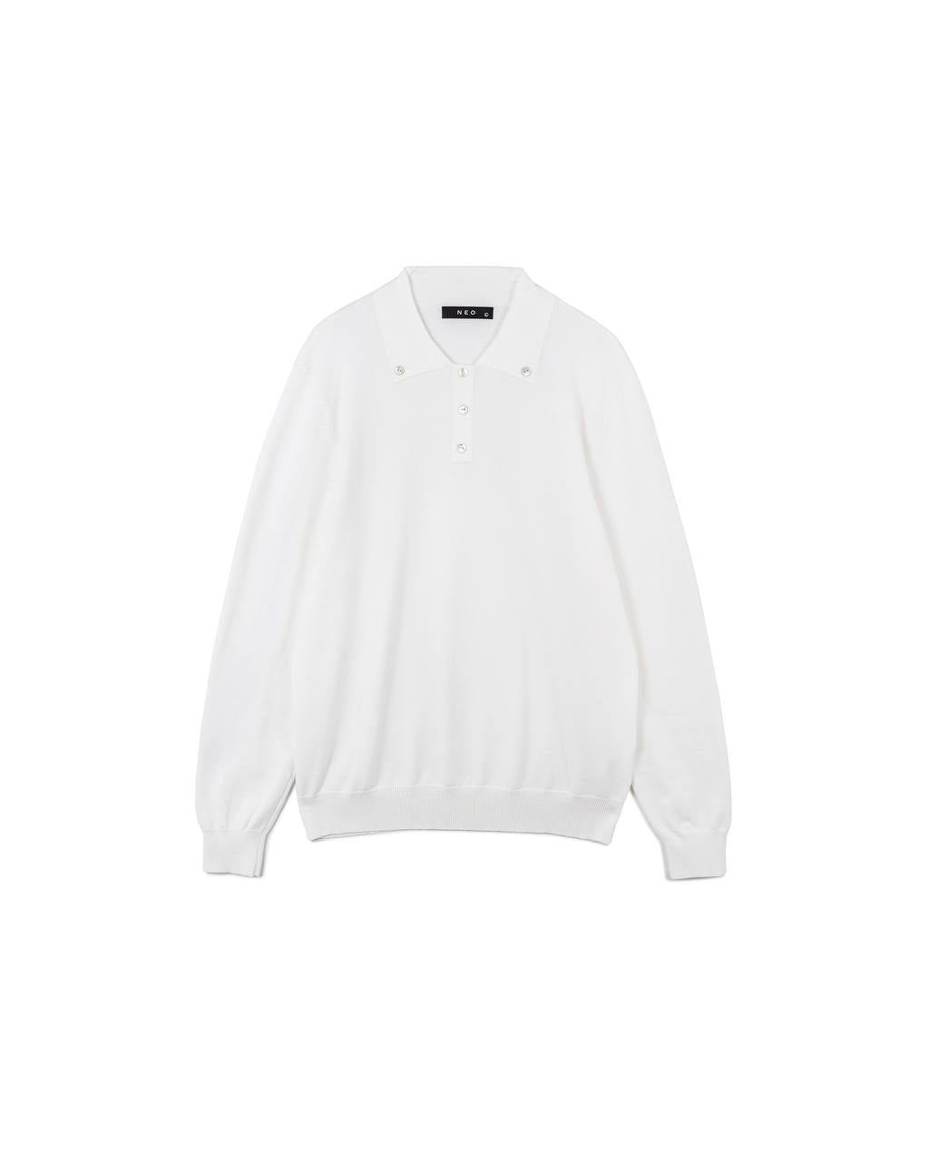 Knit Button Polo Sweater