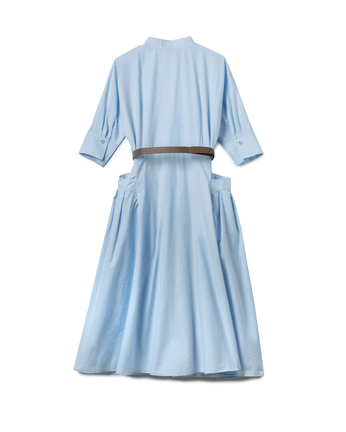 Sculptural Utility Belted Dress
