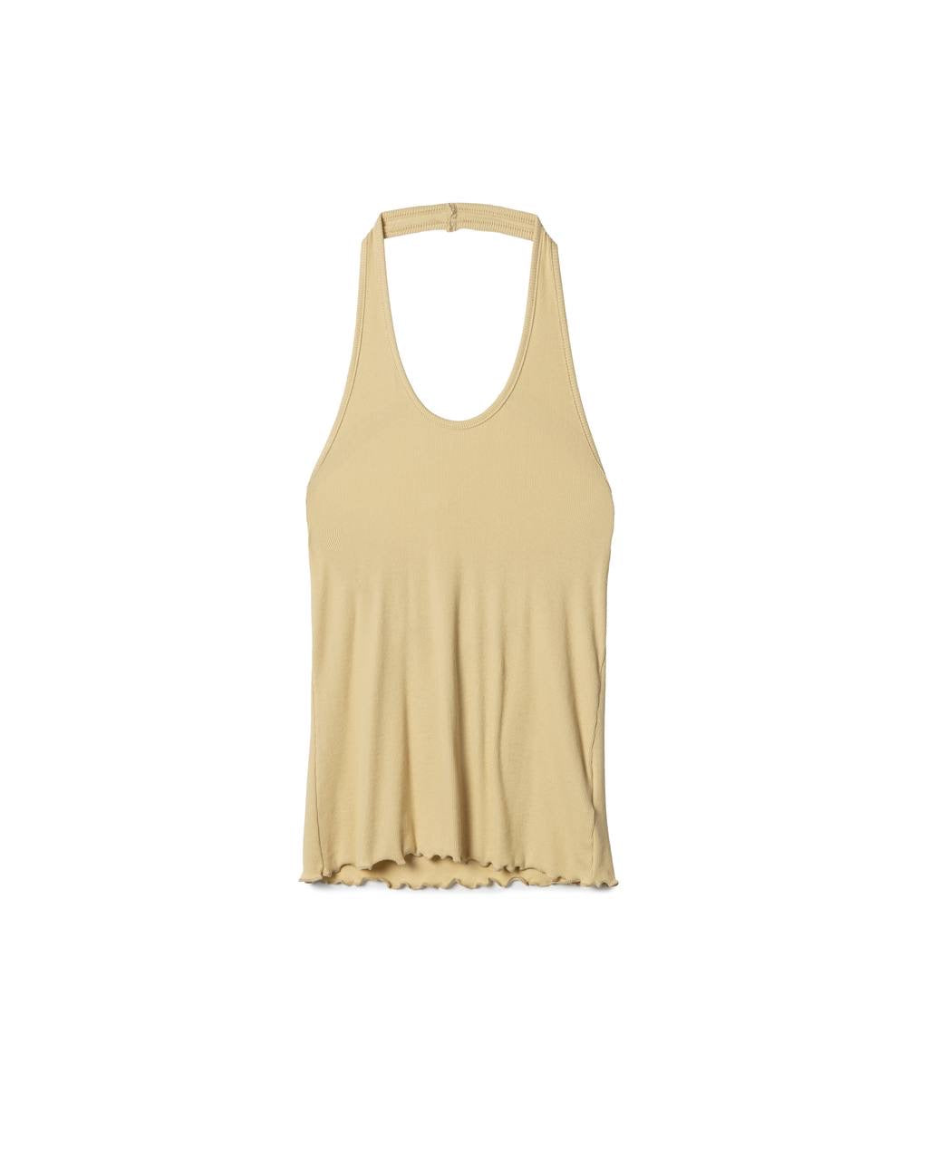 Chic Lettuce-Edge Halter Top