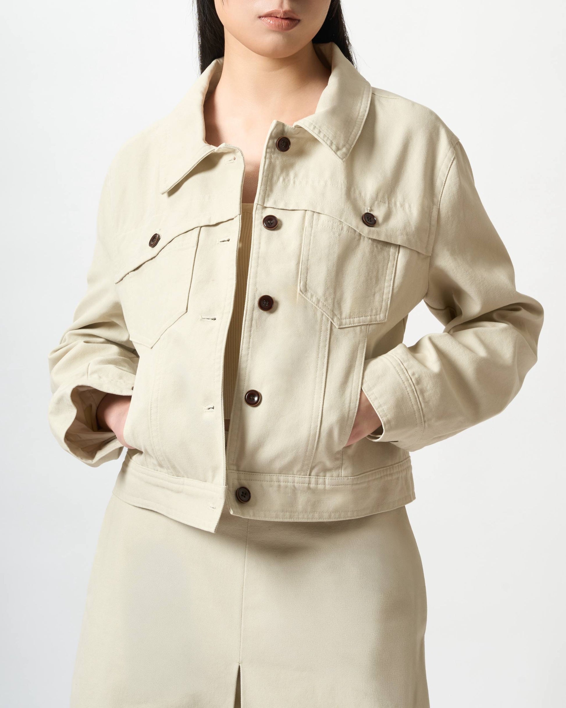 Refined Utility Cotton-Twill Jacket