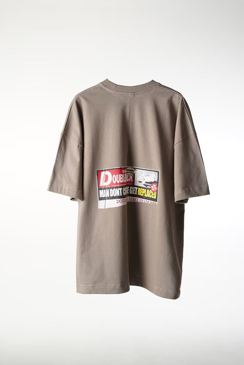 DOUBLE BACK Headline News Brown Oversize