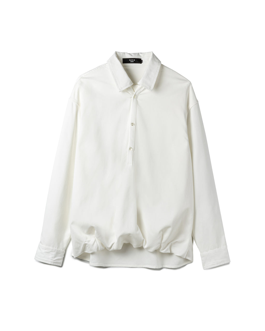 Fluid Gathered-Hem Shirt