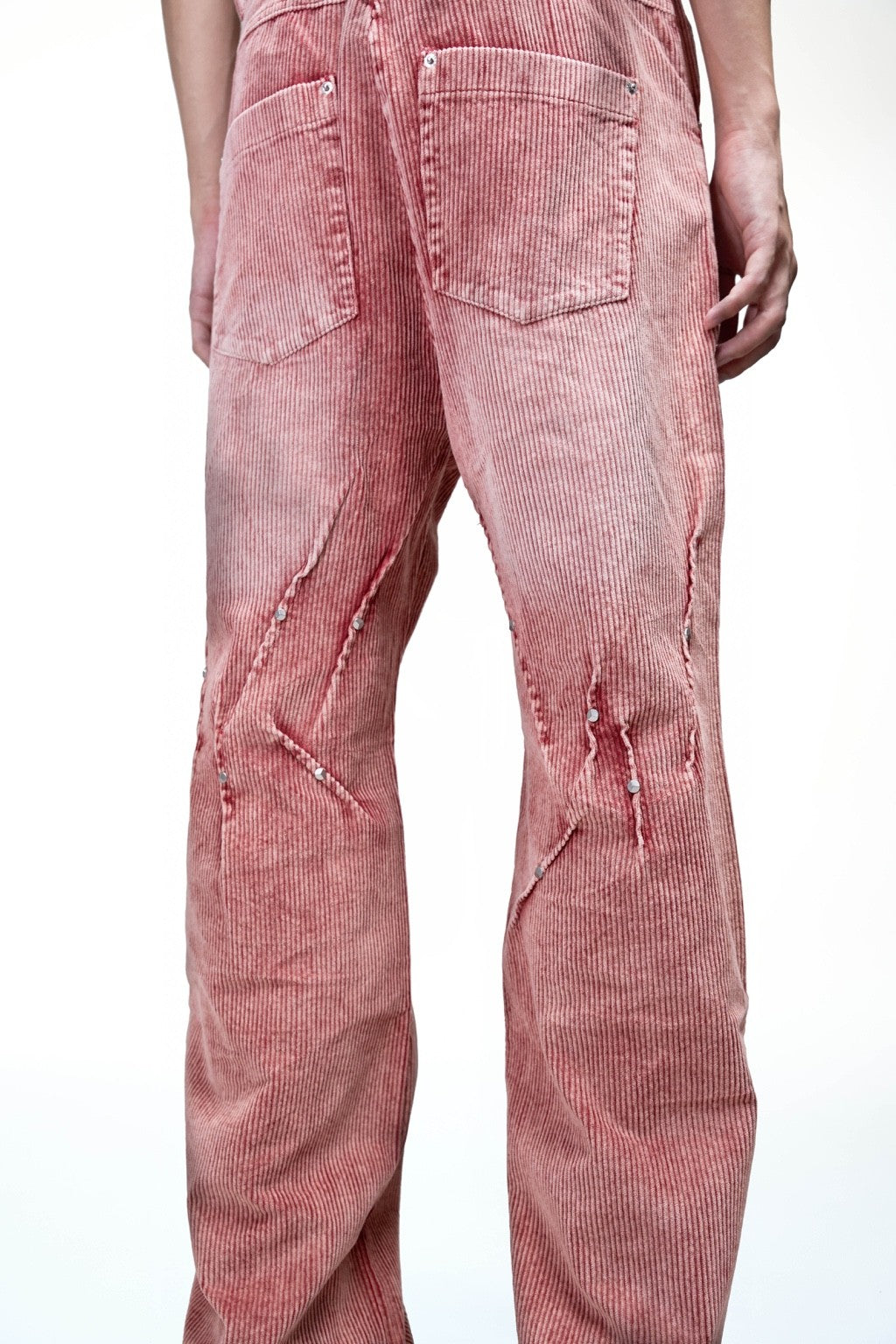 DOUBLE BACK Studded Corduroy Pants