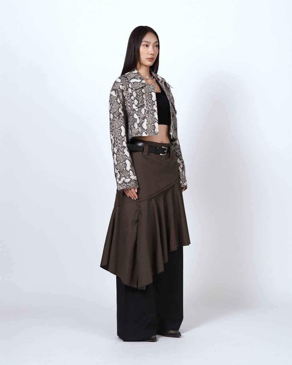 Designer Snake Cropped Blazer