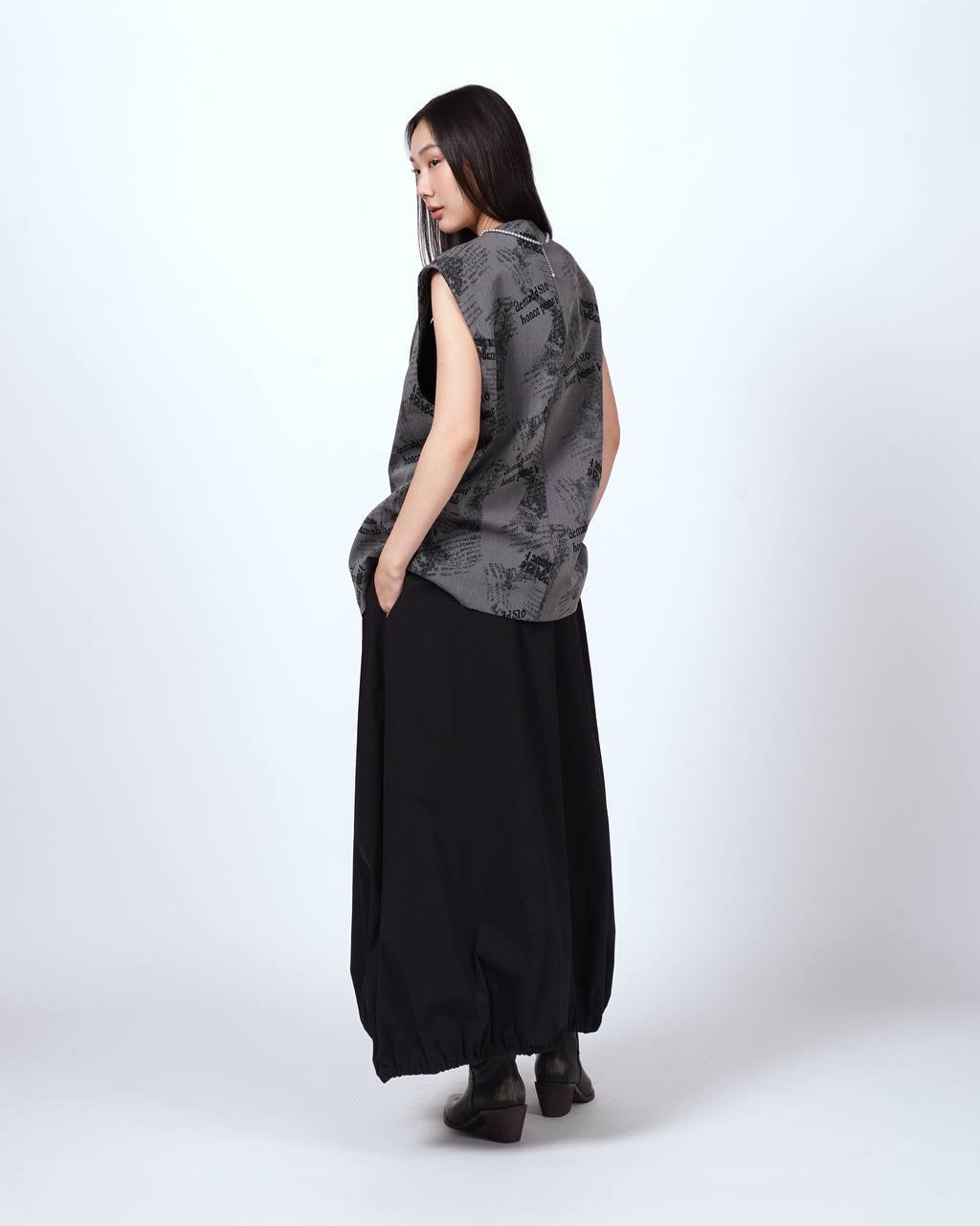 Typography Print Suit Vest