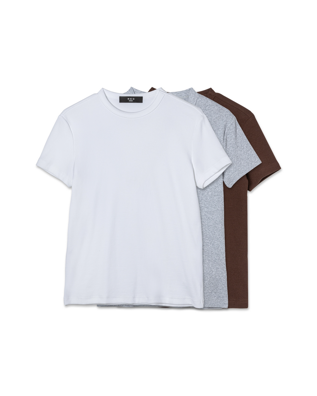 Ribbed Crew-Neck Knit Top