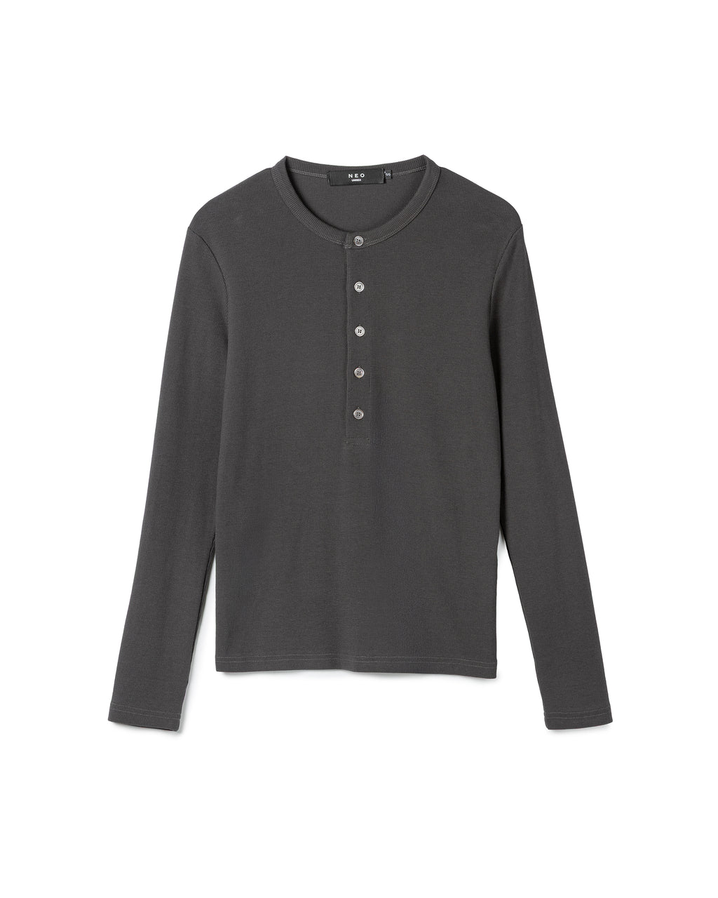 Minimal Ribbed Henley Top