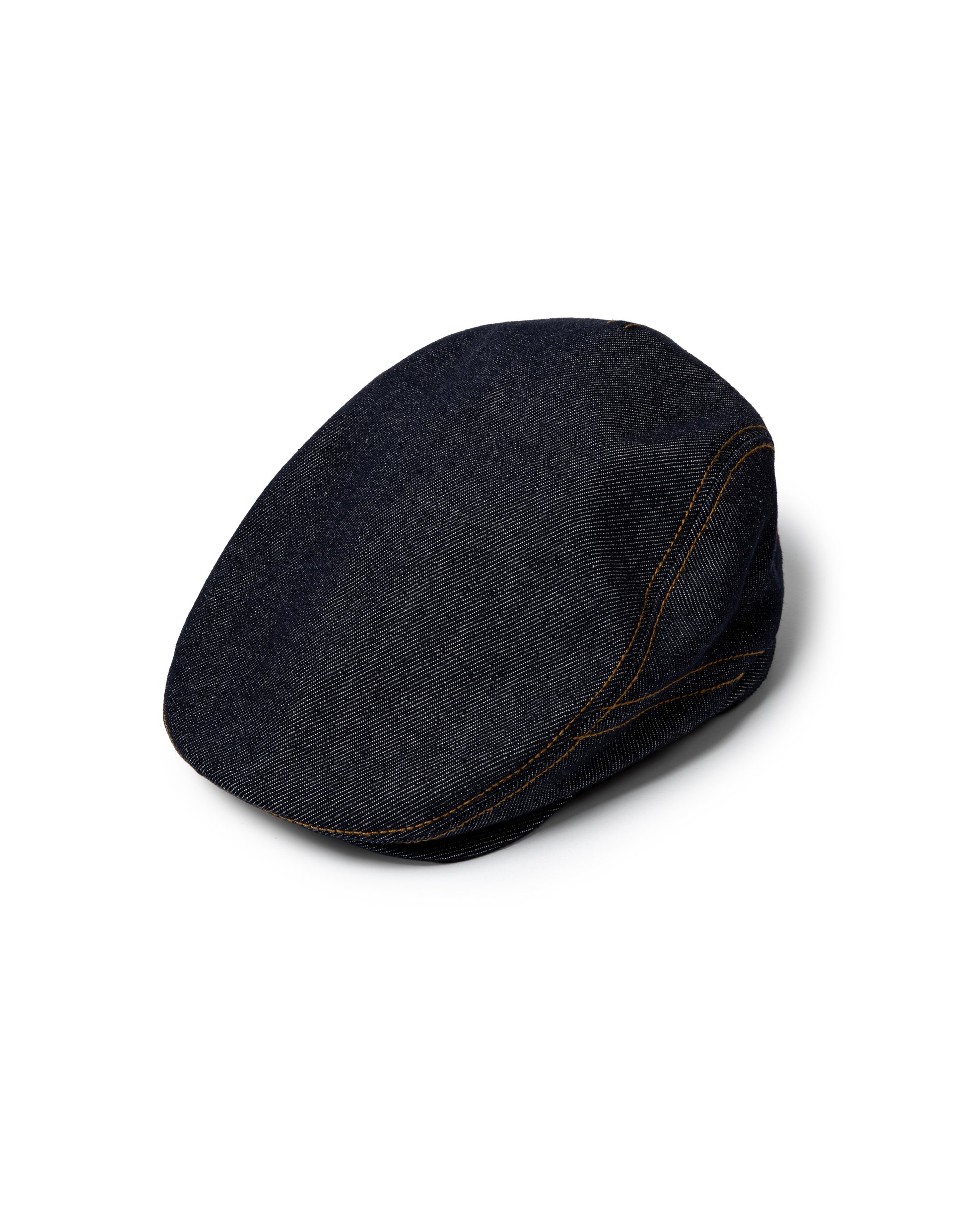 Stitched Denim Flat Cap