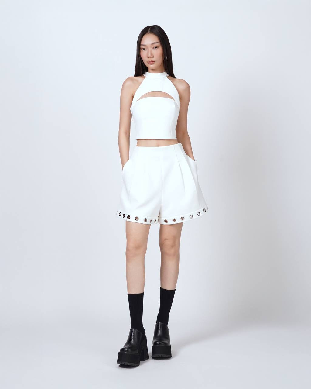 Cut-Out Halter Top