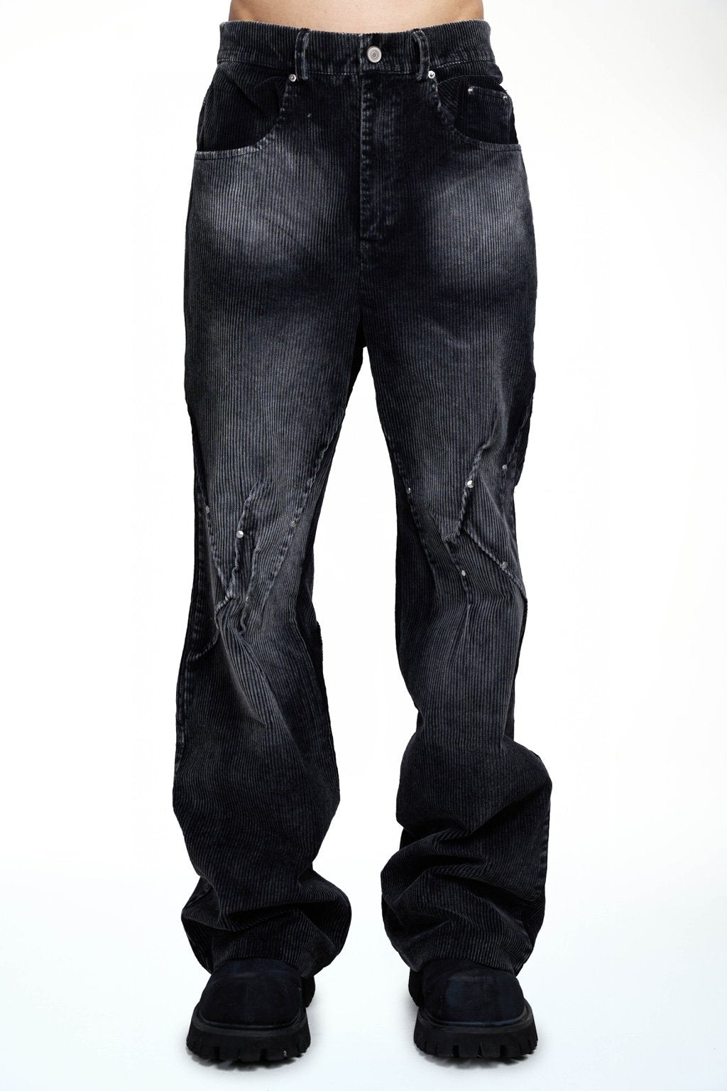 DOUBLE BACK Studded Corduroy Pants