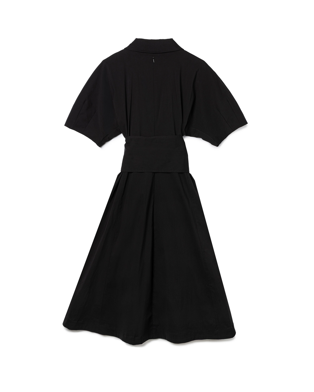 Column Sash Midi Dress with Tie