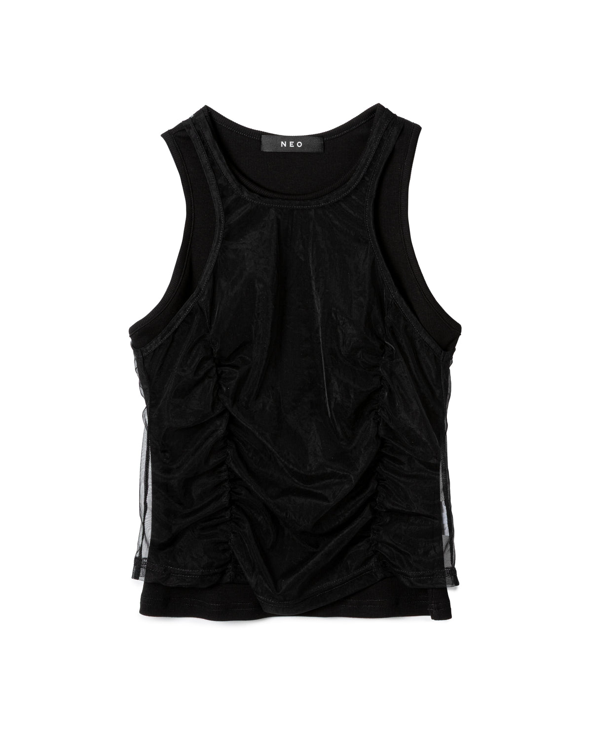 Layered Mesh-Detail Tank Top