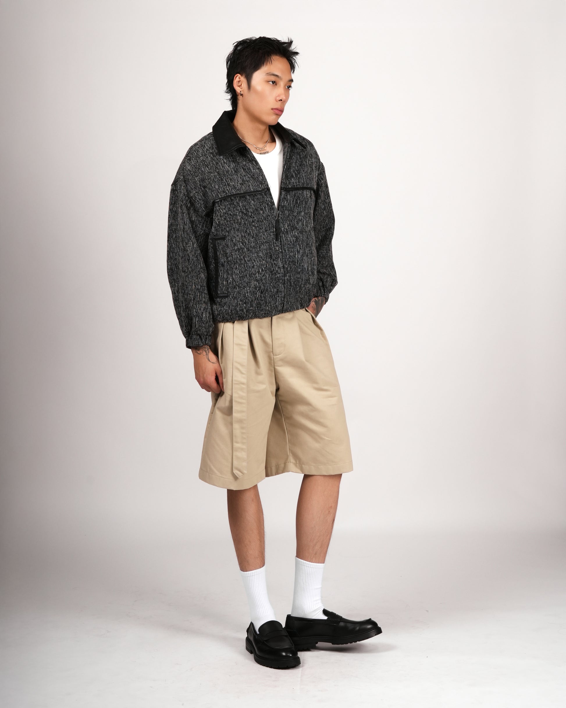 Box Pleat Wide Shorts