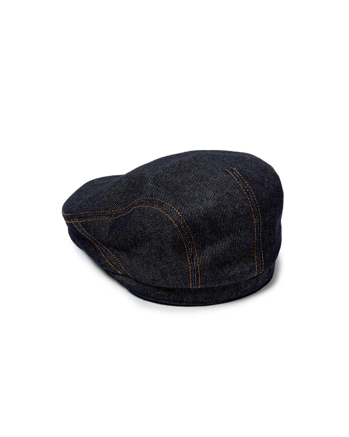 Stitched Denim Flat Cap