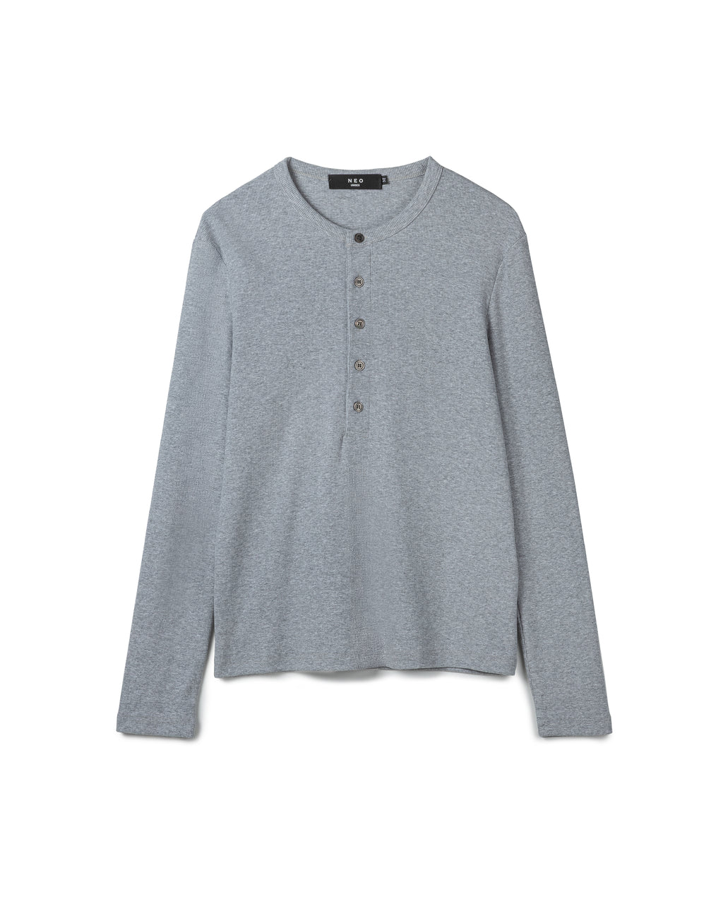 Minimal Ribbed Henley Top