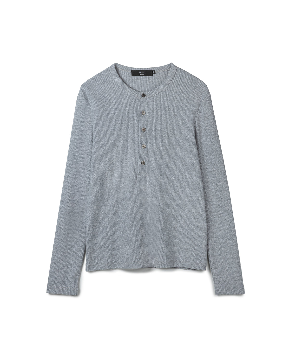 Minimal Ribbed Henley Top