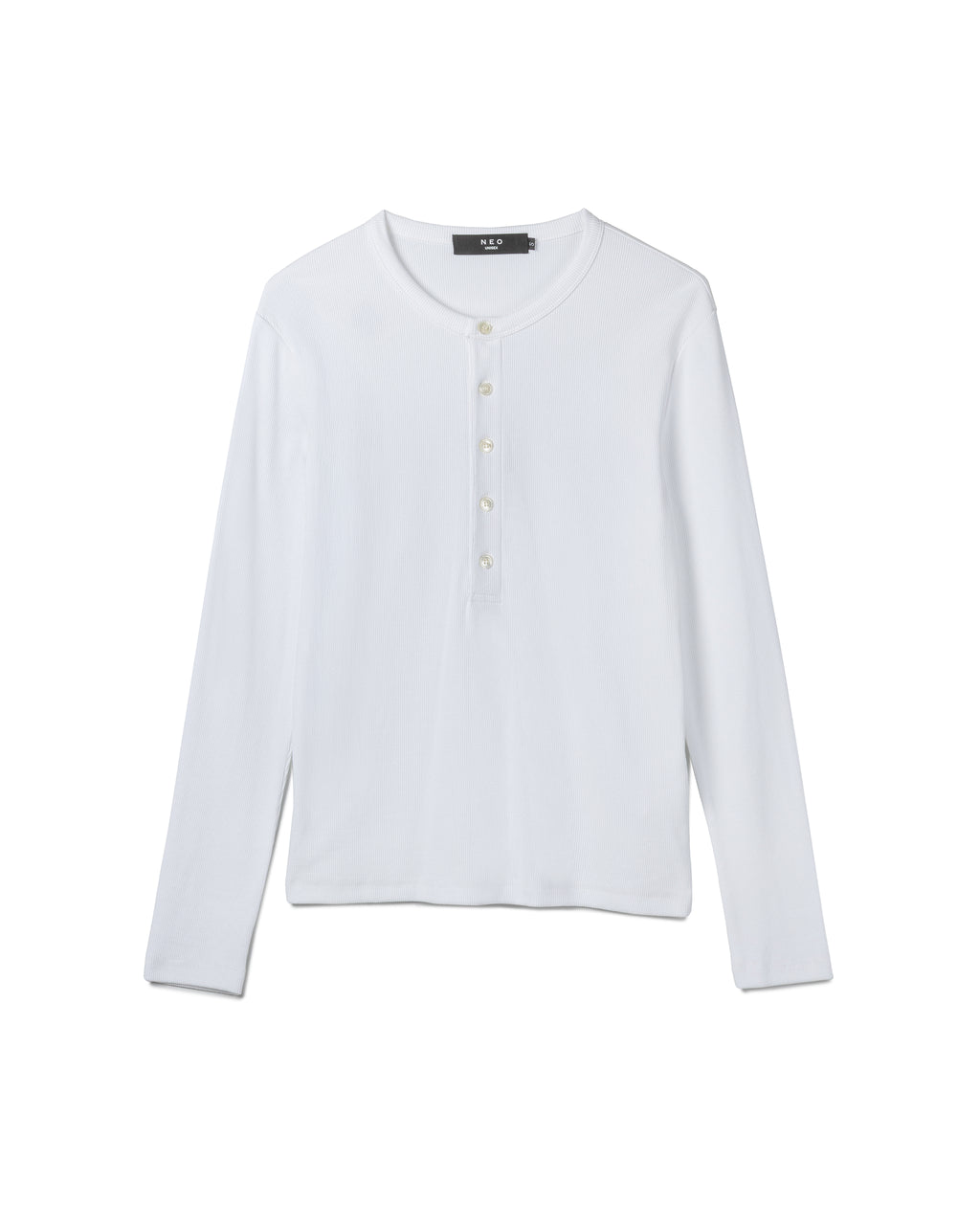 Minimal Ribbed Henley Top