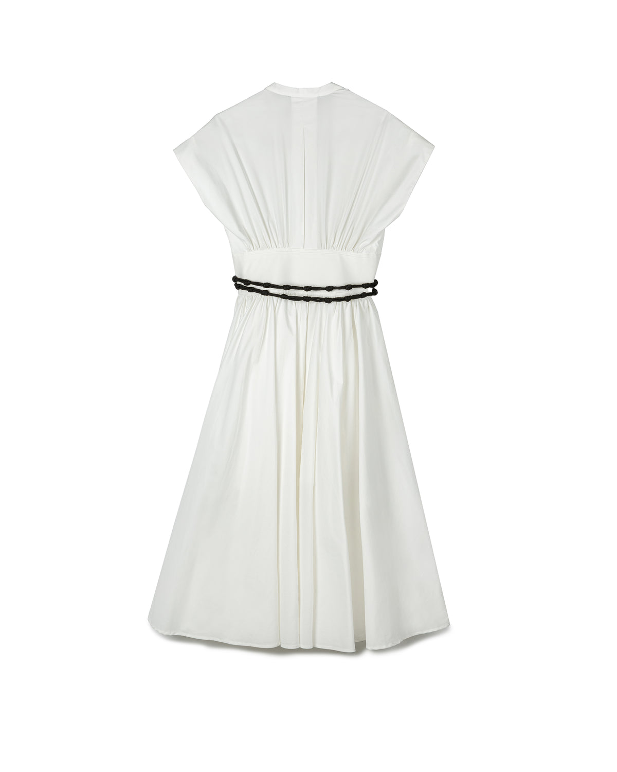 Fluid v-neck designer midi dress