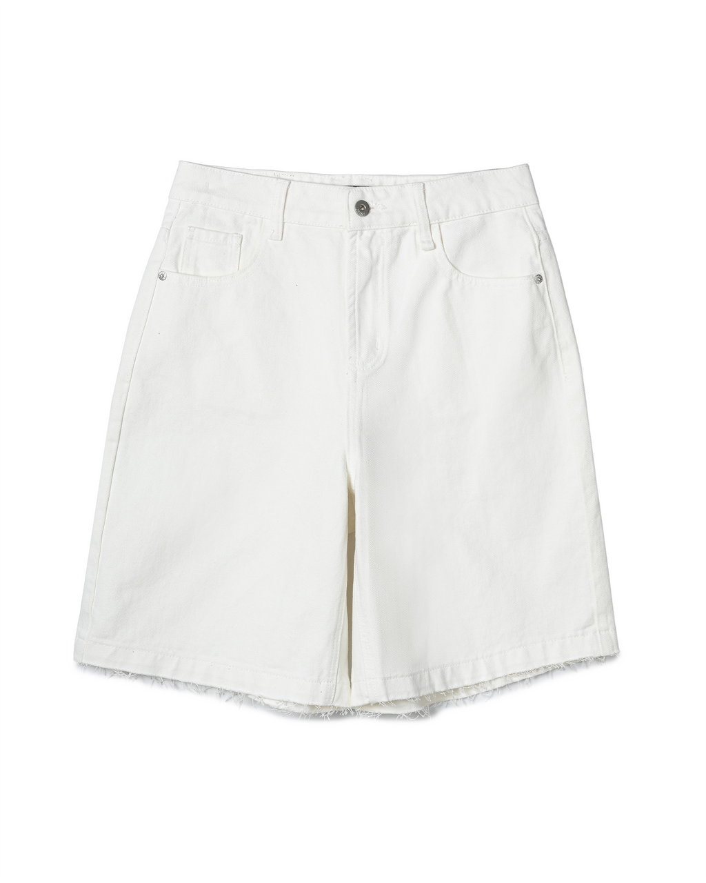 Raw-Hem Denim Bermuda
