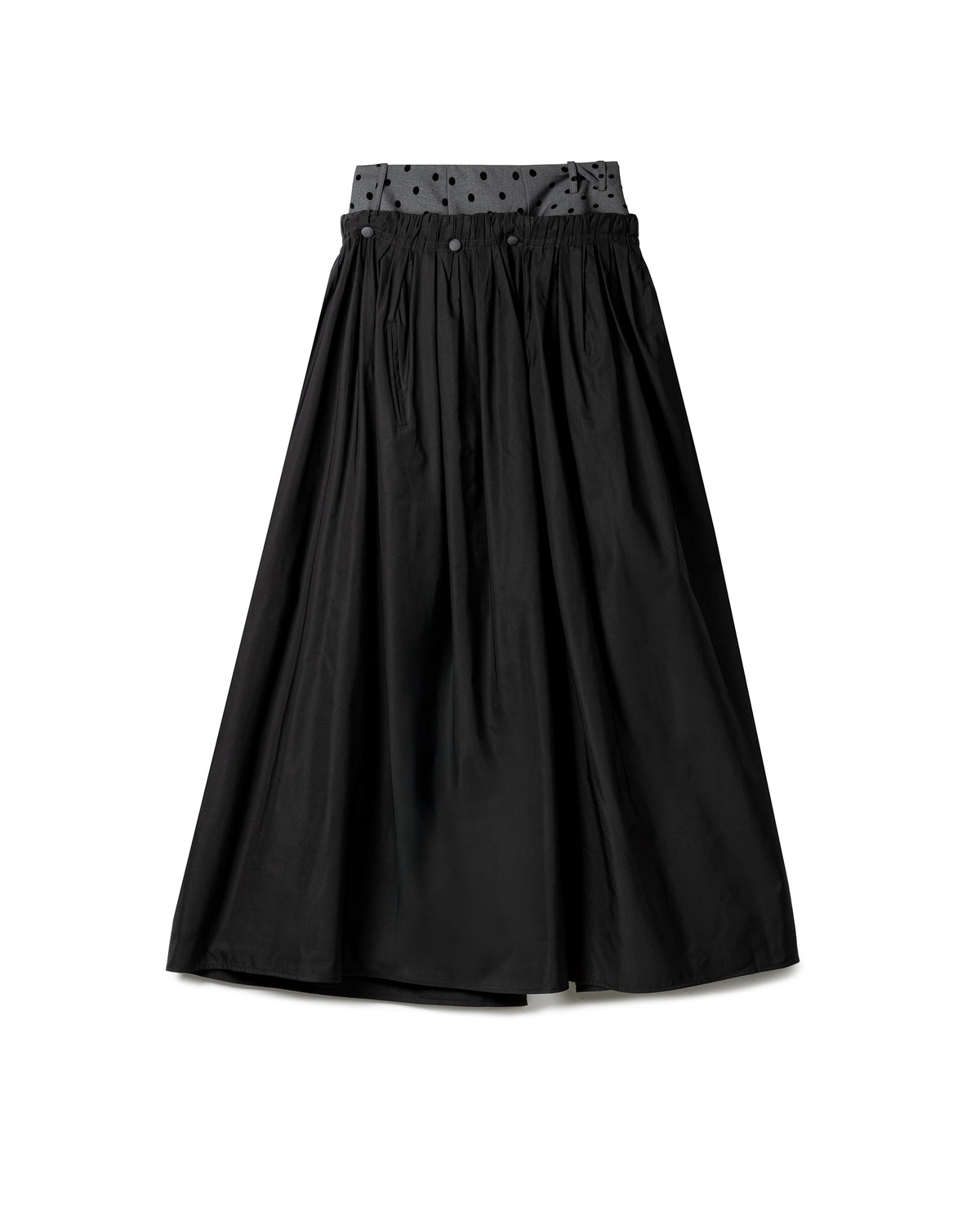 Vol.3 Ch.2 Flowing Double Layered Polka Midi Skirt