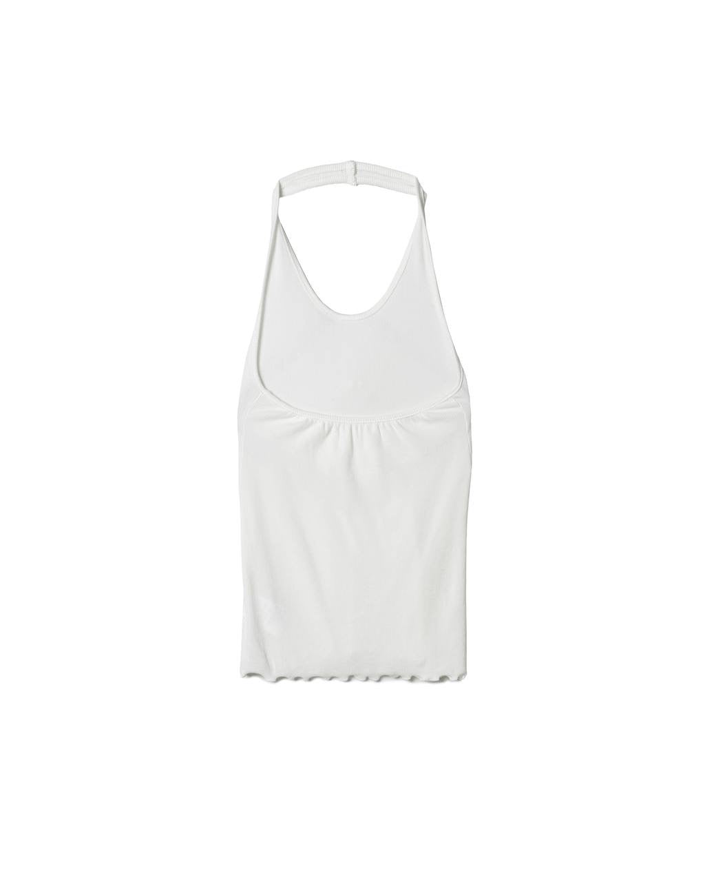 Chic Lettuce-Edge Halter Top