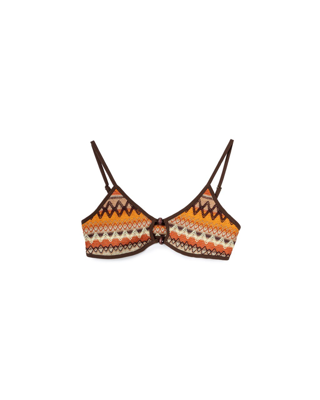 Zigzag Knit Bra Top