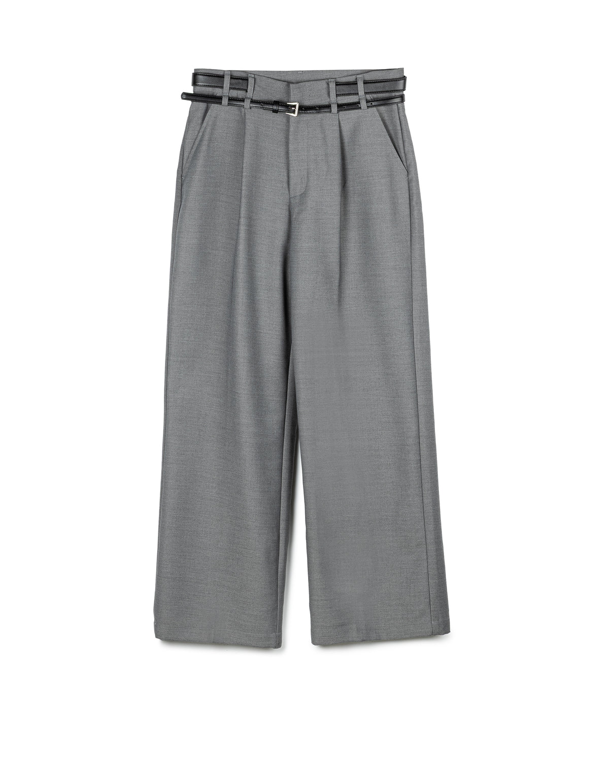 Double Belted Pleated Trousers