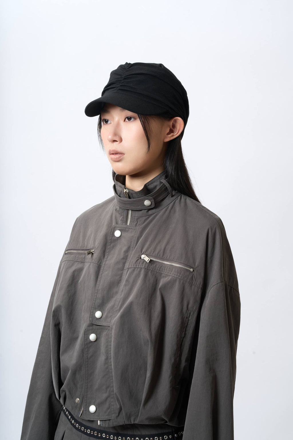 Structured Ruched Cap