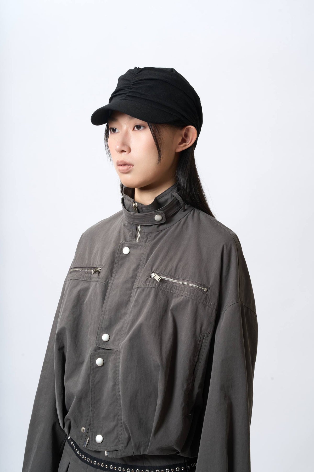 Utility Zip-Detail Nylon Jacket