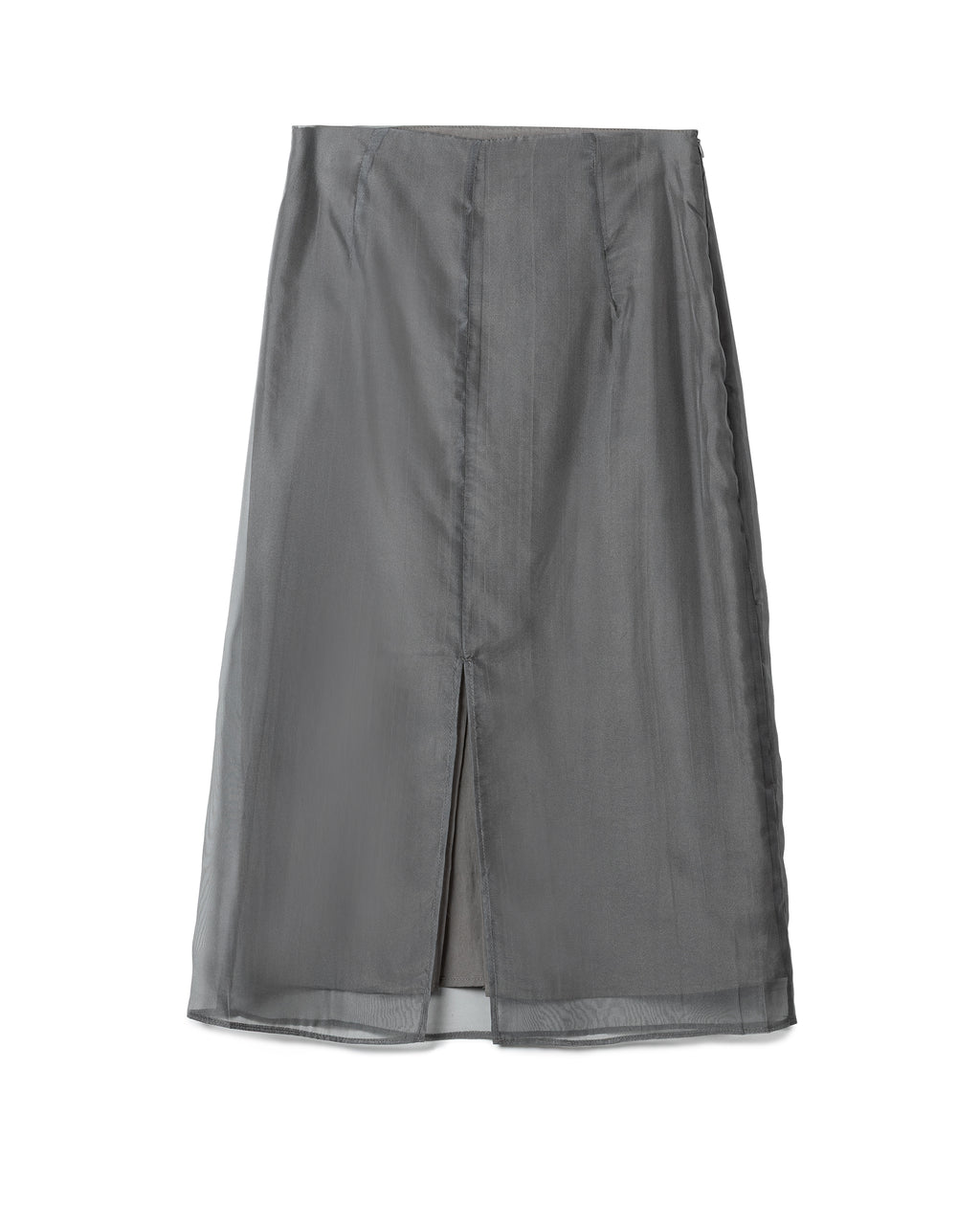 Artistic Printed Sheer Midi Skirt