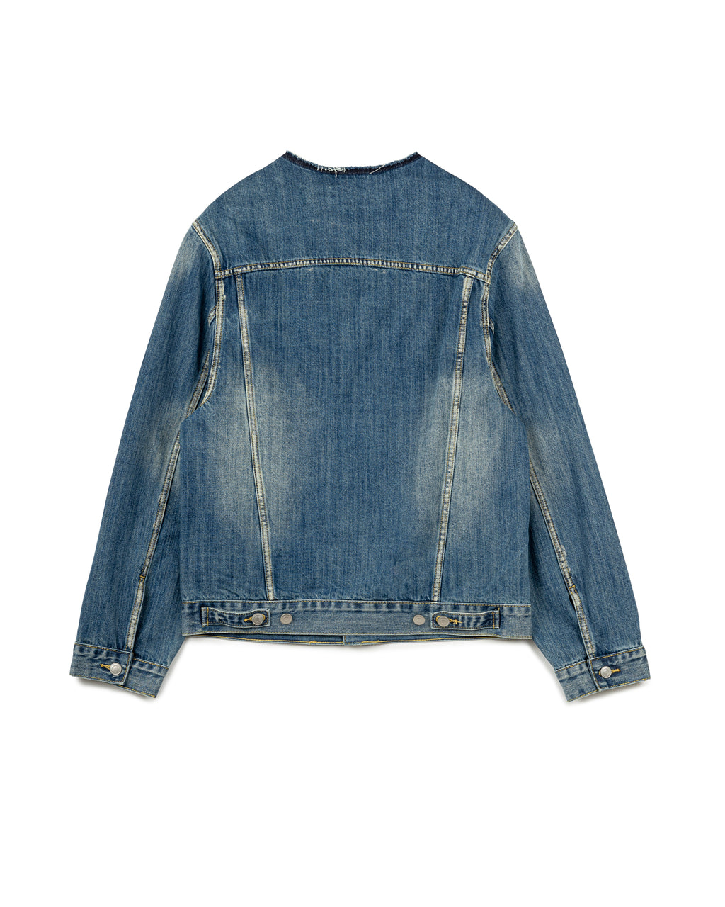 Washed Edge Line Denim Jacket