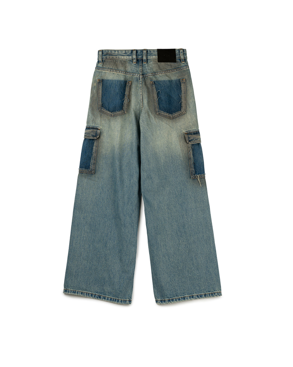 Unisex Vintage Denim Pants With Big Pocket