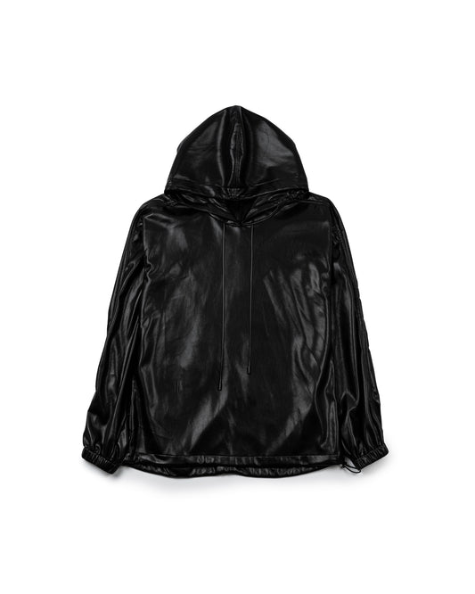 Soft Leather Hoodie