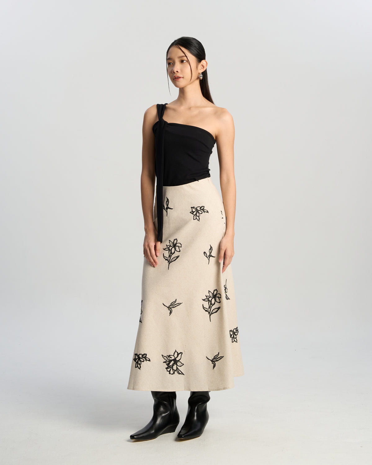 One-Shoulder Tie Top