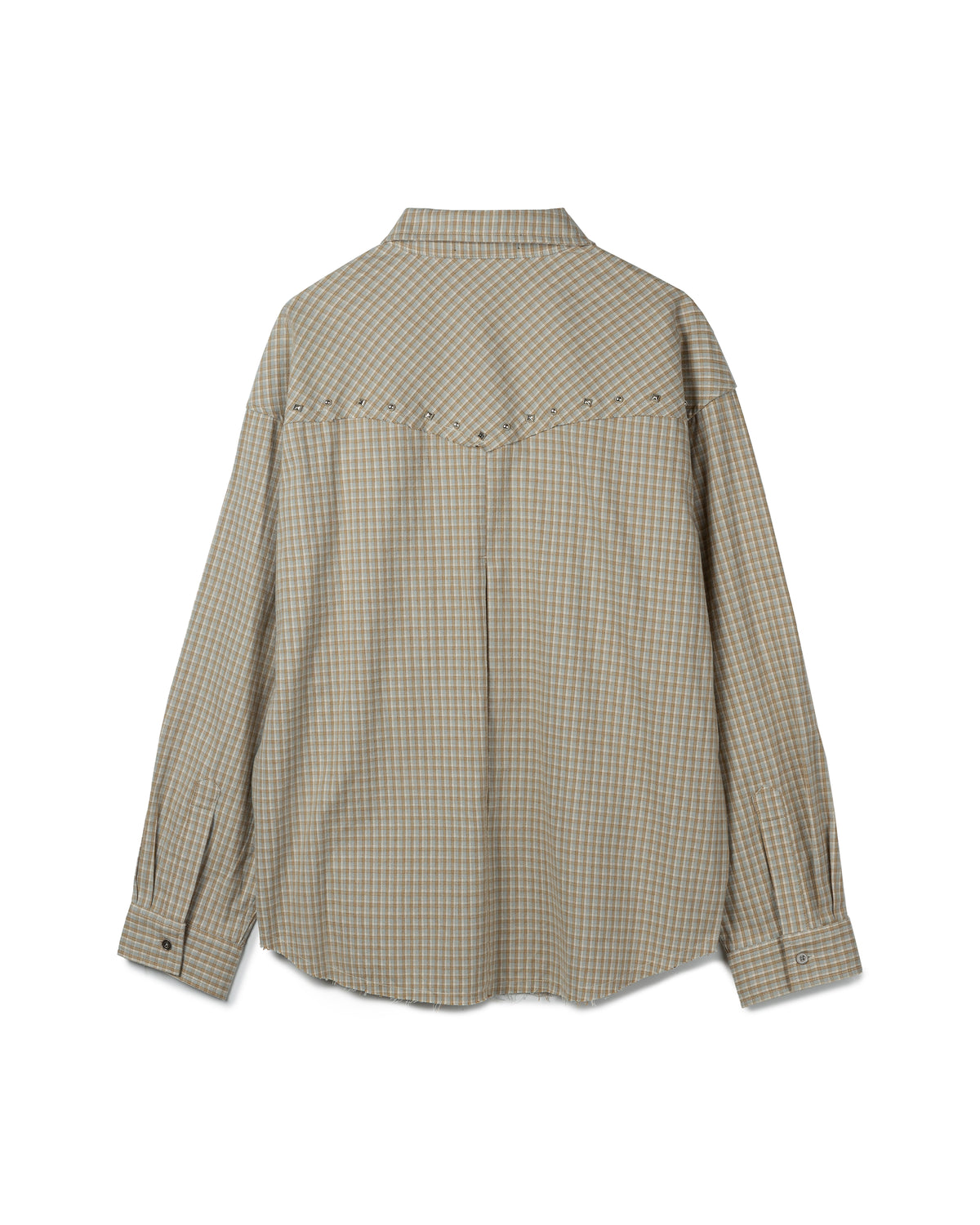 Raw-Hem Checked Flannel Shirt