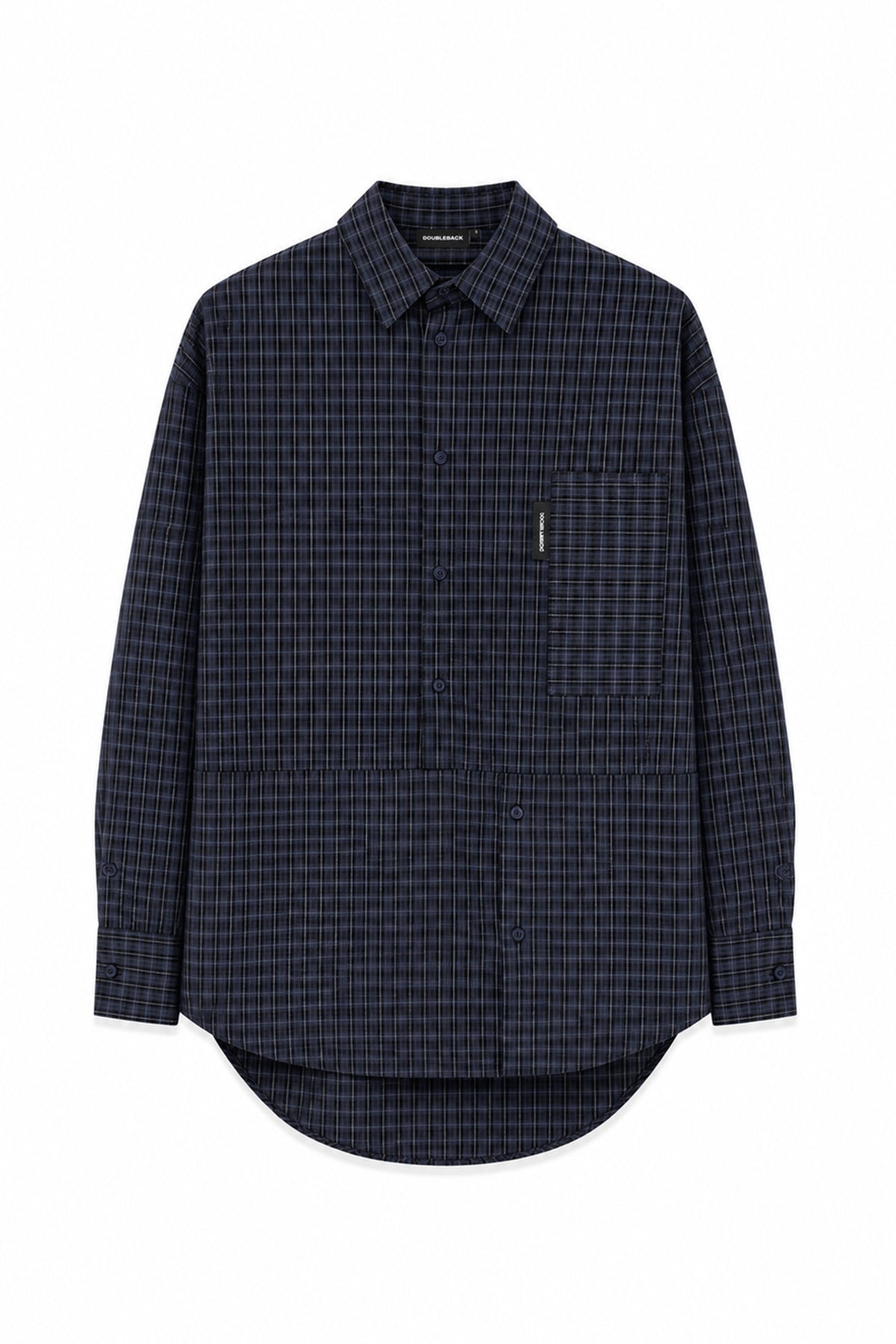 DOUBLEBACK Checkered Twisted Shirt （Blue）