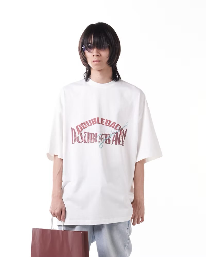 DOUBLE BACK Too Many Logo T-Shirt Oversized