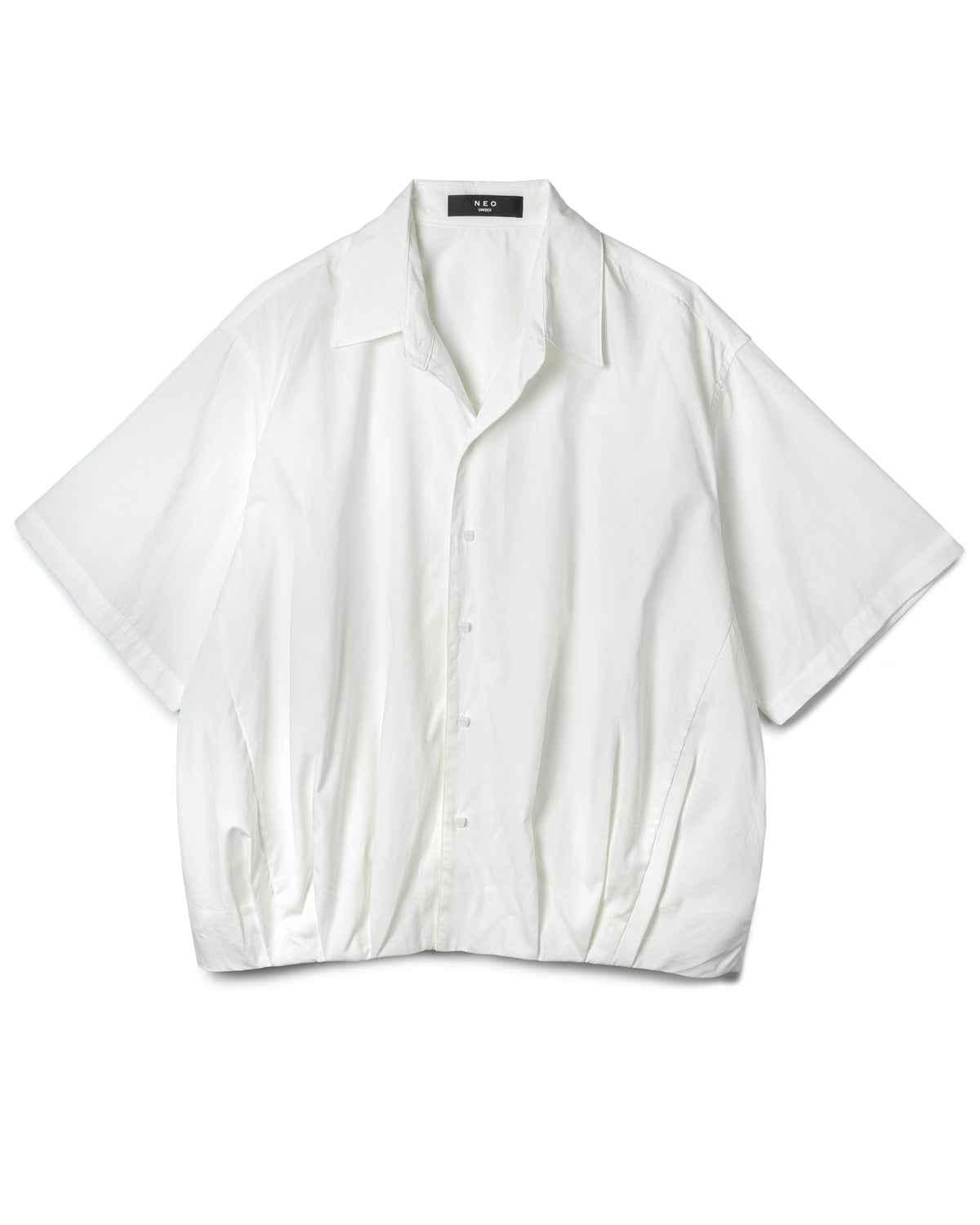 Ruched Boxy Short-Sleeve Shirt