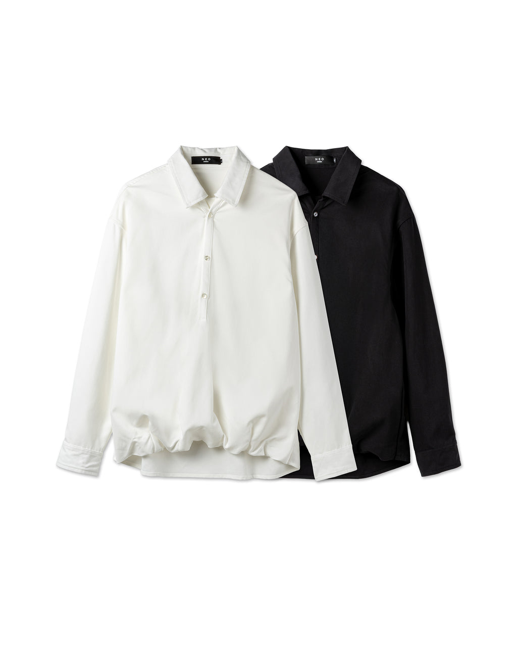 Fluid Gathered-Hem Shirt
