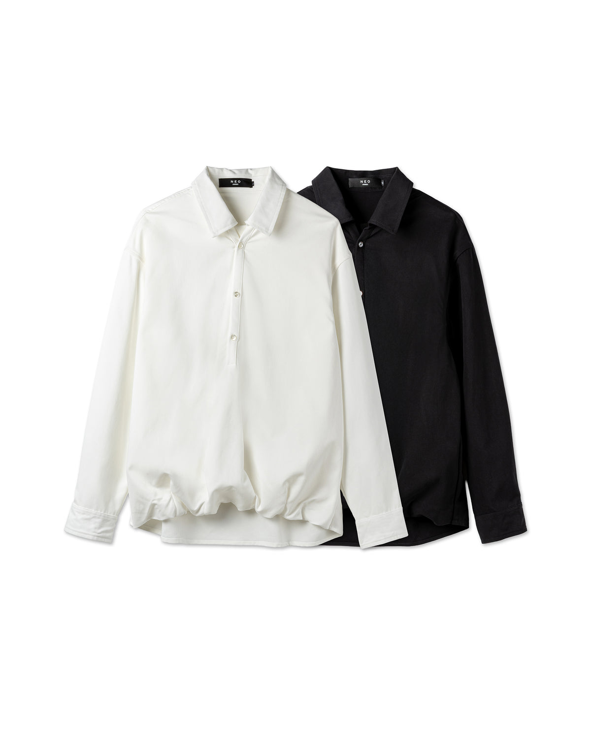 Fluid Gathered-Hem Shirt